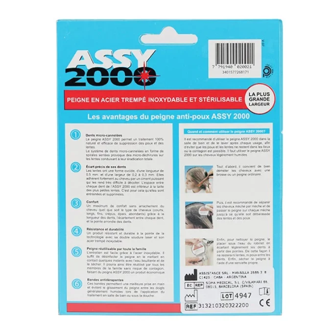 Peigne anti-poux efficace - Assy2000